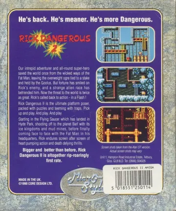 Rick Dangerous 2.5 box cover back